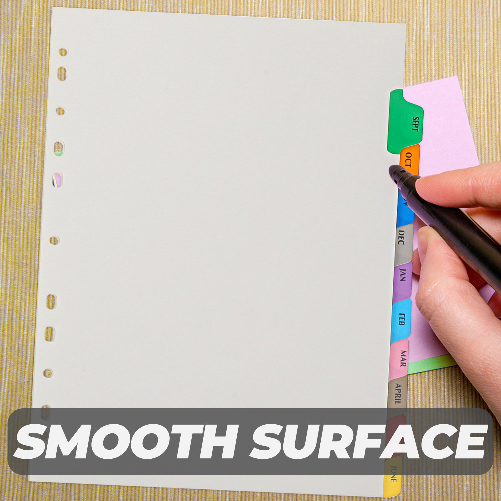 Tab Divider A4 - 12 Lembar Pembatas Binder yang Dapat