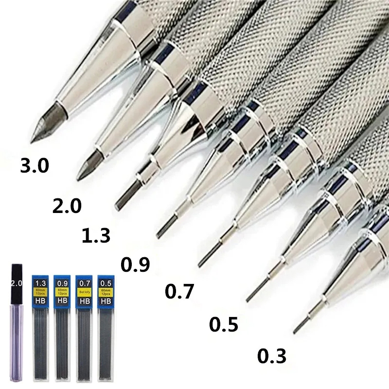 Mechanical Pencil 0.3 - Pensil mekanik logam 0.3 0.5 0.7