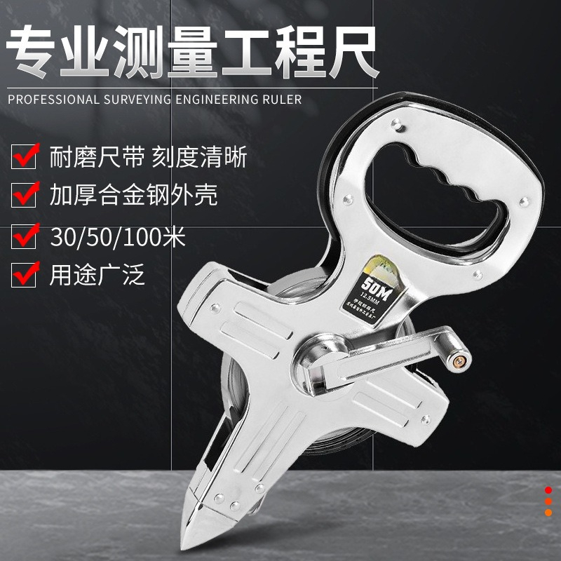 Pita Ukur Baja Tahan Karat 50  - Tape Dispenser Weighted ulasan dan harga