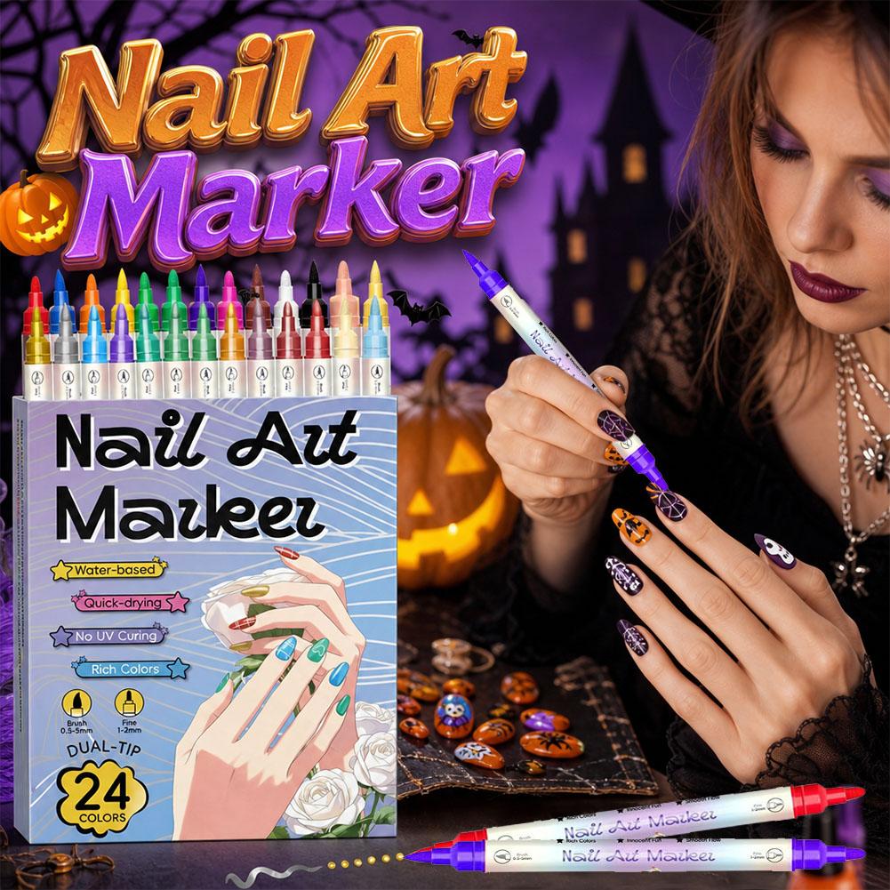 Pena Nail Art Dua Ujung 12/24  - Correction Pen Fine ulasan dan harga