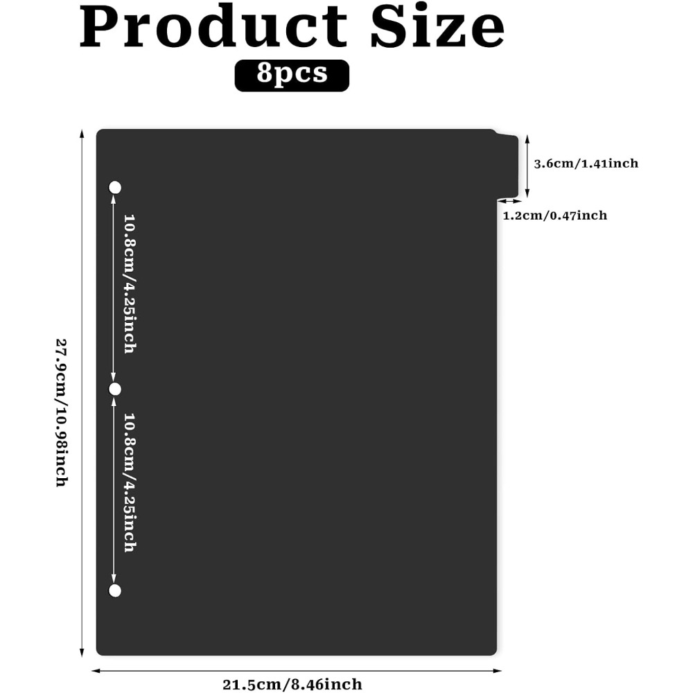 8 Sekat Binder Plastik Hitam A - Tab Divider A4 ulasan dan harga