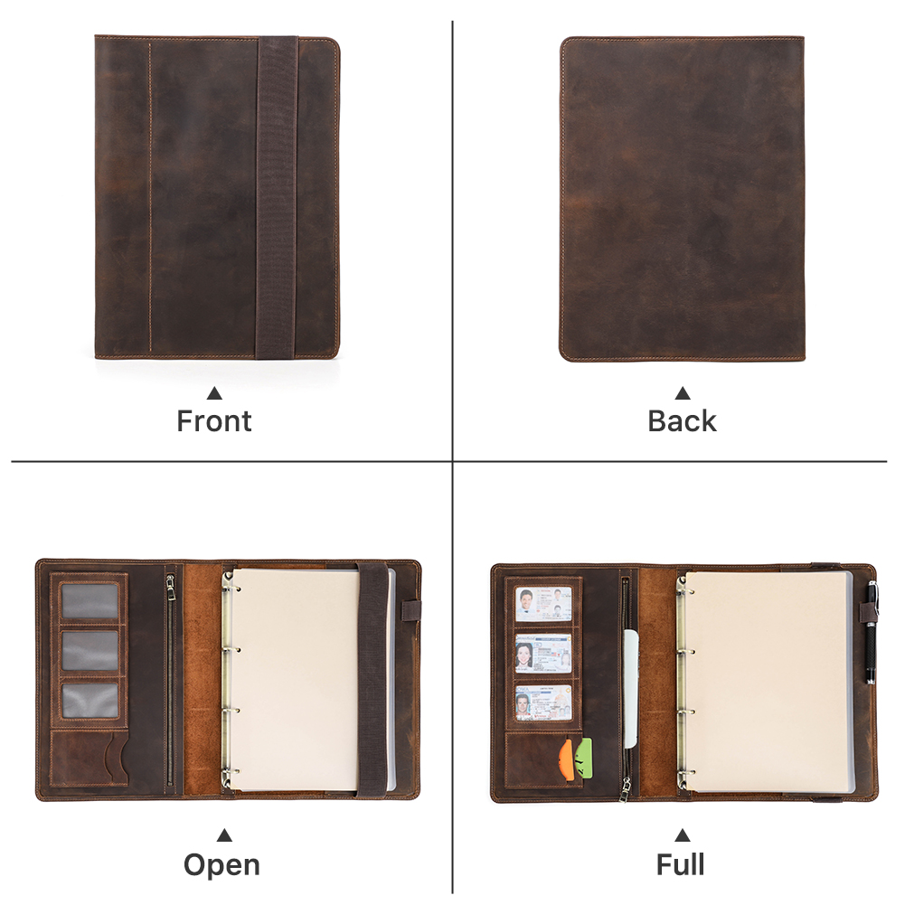 Dompet sampul kulit Notebook A - Binder A4 Lever ulasan dan harga